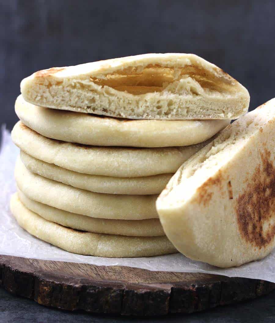 Whole wheat flour pita bread, bread without machine, Easy Dinner Recipes