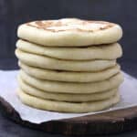 Best Homemade Pita Bread Recipe | Greek Vegan Pita Bread for hummus, falafel, sandwich, gyros.