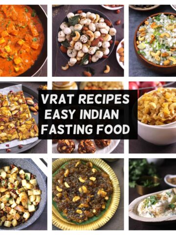 picture of best, healthy Indian fasting recipes or vrat ka khana or upvas food.