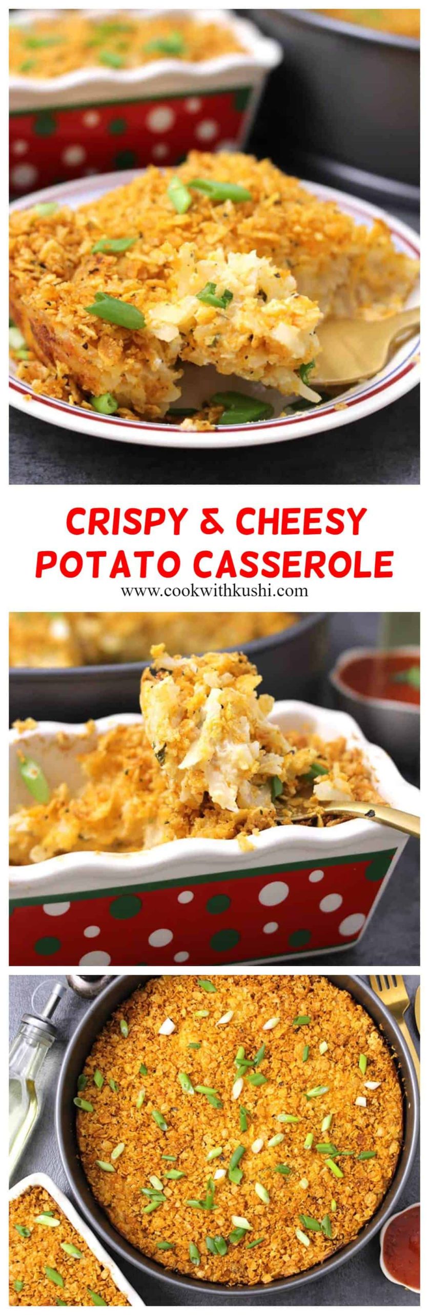 Cheesy Potato Casserole is a crowd pleaser, super simple potato recipe that you can prepare this Thanksgiving or Christmas. Its creamy and cheesy with a cripsy topping. In short this recipe is comfort food at its best. The best and classic casserole recipe you will prepare for lunch and / or dinner #potatorecipes #potatosidedishes #eassycasserole #dinnercasserole #funeralpotatoes #potatoes #vegetarian #cheese #breakfast #lunch #thanksgivingdinner #christmasdinner
