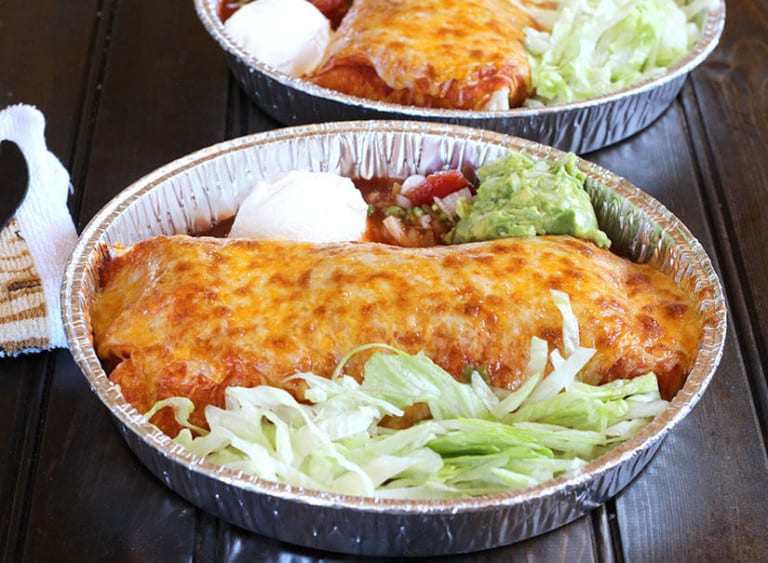 Enchilada Style Burritos - delicious dinner and lunch ideas for spicy andvegetarian burrito for mexican food lovers