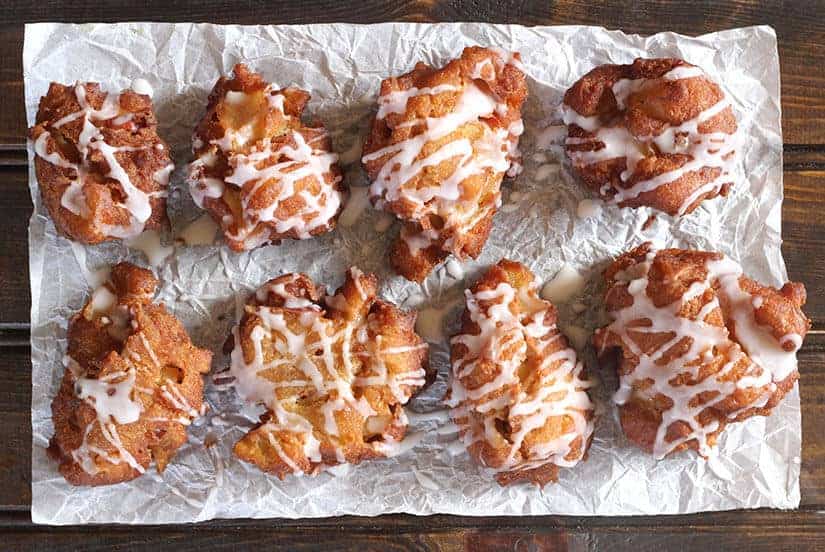 Apple Fritters recipe donut healthy and baked, perfect fall dessert, 