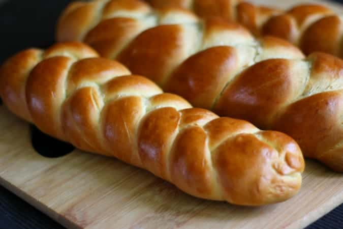 Challah Bread - jewish braided bread zopf, braided bread, swiss bread rolls 