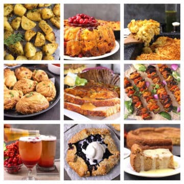 Thanksgiving dinner recipes that include turkey, salads, soup, side dishes & appetizers, desserts