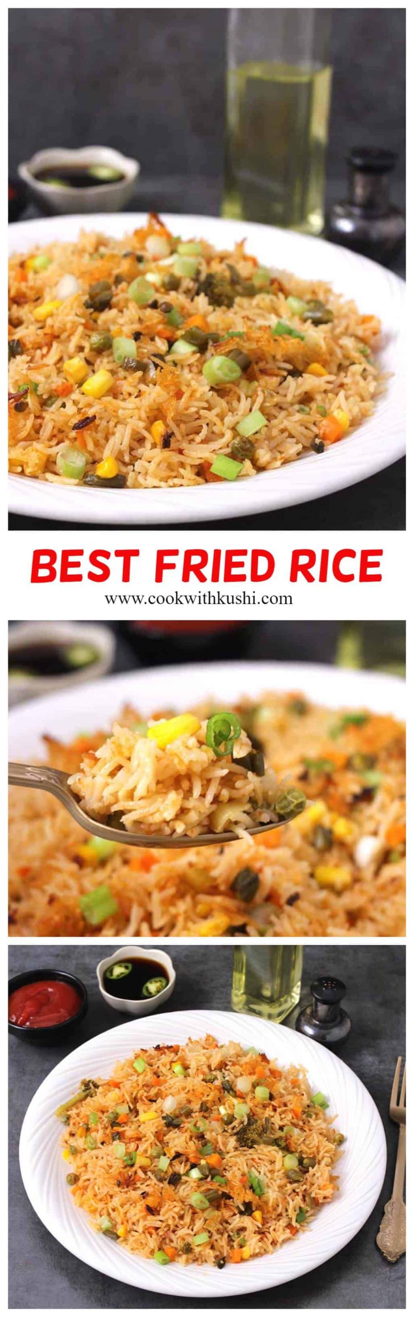Baked Fried Rice is a super delicious and flavorful dish – with crispy and crunchy bits of rice and veggies making it taste like a perfect restaurant style food for your lunch or dinner. This rice recipe is vegan and gluten free. #ketofriedrice #veggiefriedrice #instantpotfriedrice #onepotmeals #onepotdinner #onepotrice #onepanmeals 