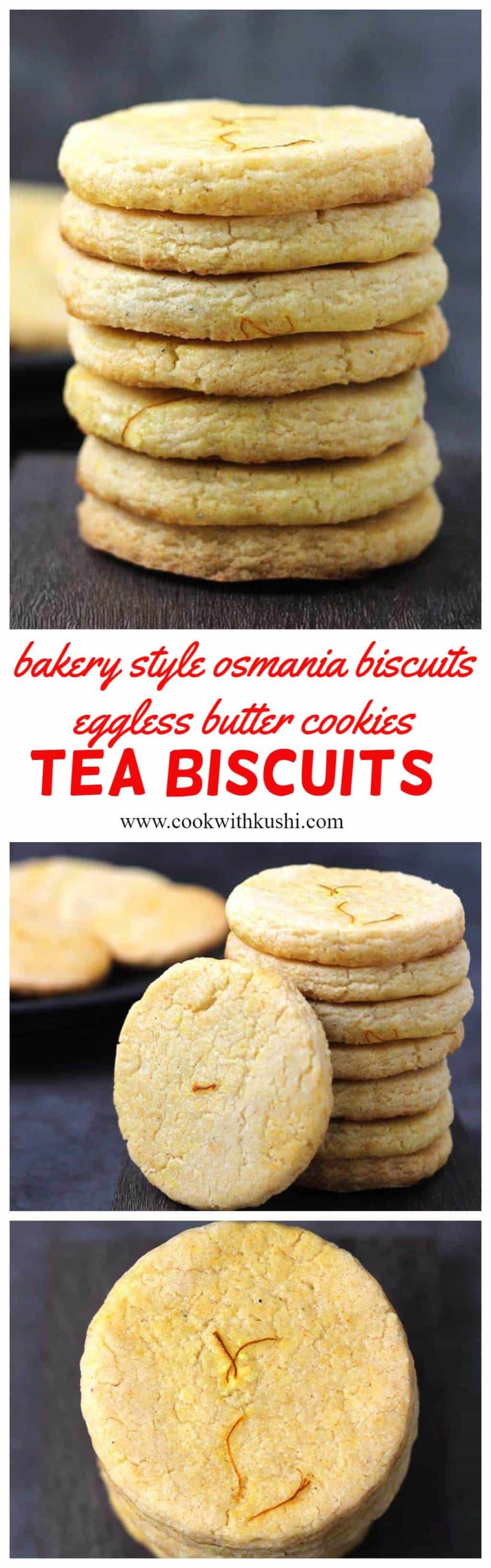 Tea Biscuits | How to make bakery style Osmania Biscuits or Moon Biscuits or Cardamom Cookies or saffron Flavored Biscuits, eggless cookies, holiday cookies, holiday baking