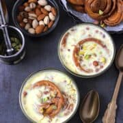 Homemade almond milk or badam milk, popular, easy Indian sweets or desserts for holiday, diwali, navratri, holi, karwa chauth, eid, christmas, phenori, chiroti, jalebi
