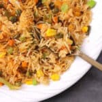 baked fried rice recipe, dump and bake one pan, sheet pan fried rice