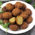 Best Authentic falafel recipe. Homemade vegan gluten-free falafel patties. Easy appetizer, snack.