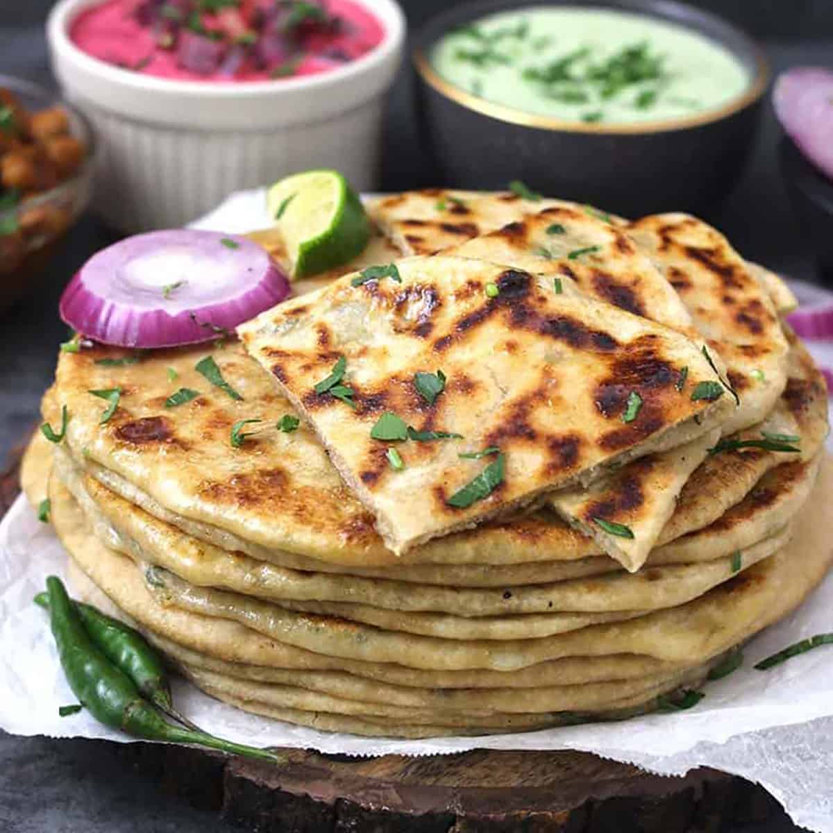 Best and Easy Aloo Paratha Recipe | Vegan Potato Stuffed Flatbread for breakfast, lunch, dinner. 