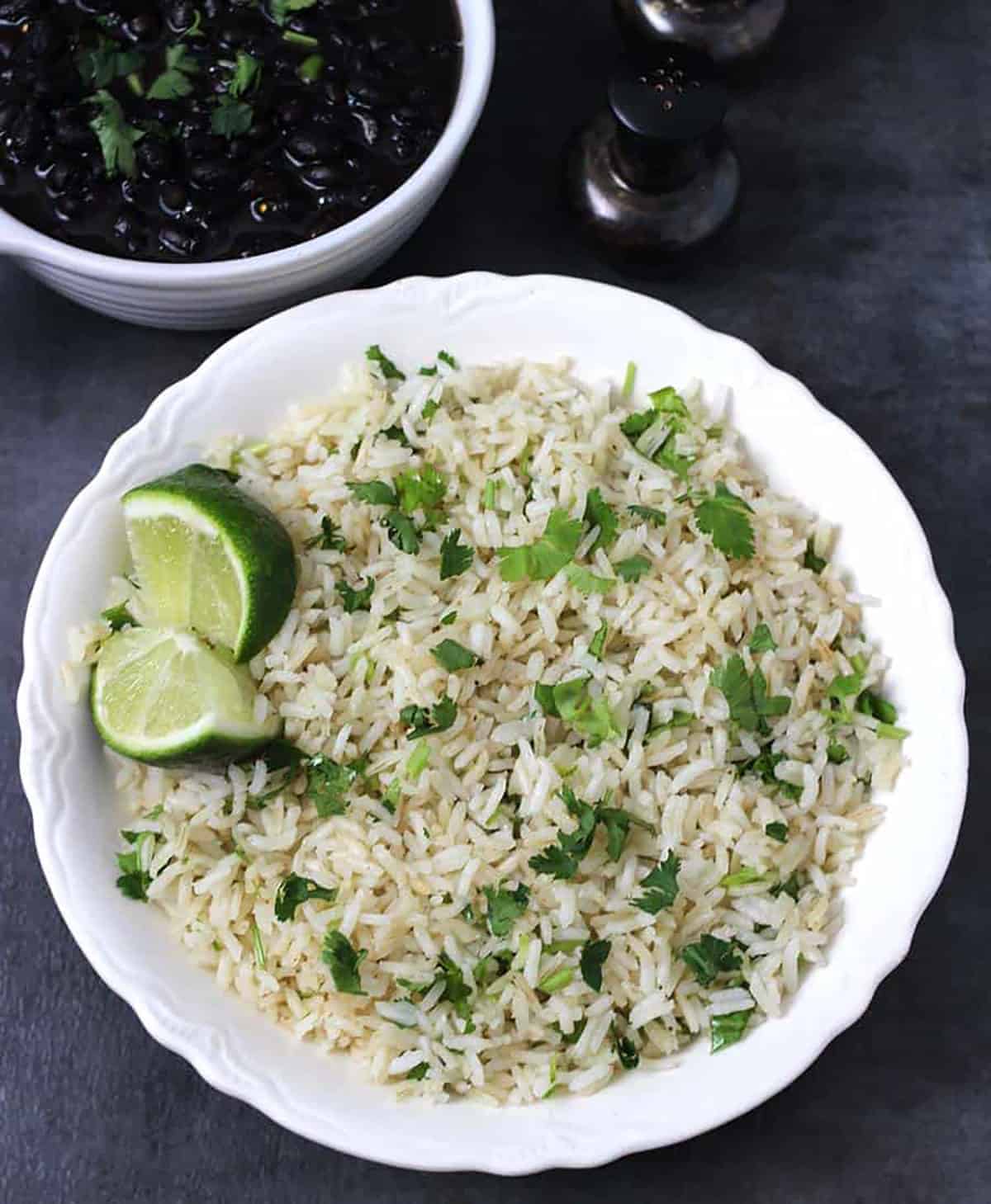 Best Cilantro lime rice (Authentic Mexican rice with long grain basmati rice, lime, cilantro).