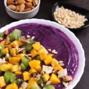Black Plum, Java Plum, Jamun, Blackberry smoothie bowl, easy 2 ingredient summer smoothie bowl, acai smoothie bowl, berry smoothie bowl, diabetic recipes, avocado, banana, strawberry smoothie bowl, low carb breakfast smoothie bowl, weight loss recipes, green smoothie recipes, summer recipes, keto vegan, paleo, whole30 recipes, oatmeal smoothies #smoothie #smoothiebowl #vrat #fasting #upvas