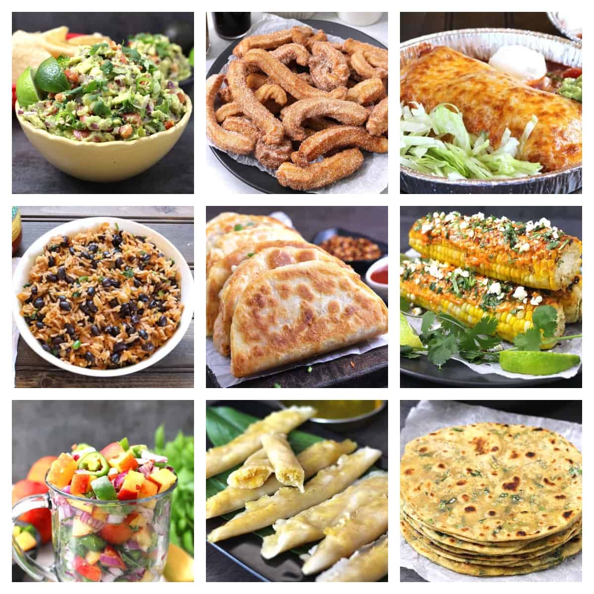 collage picture of best, simple and easy cinco de mayo recipes. 