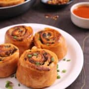 Tomato Basil Bread Recipe, How to Make Steamed buns, pan fried buns, panera bread, cream cheese recipes, tomato recipes, Shanghai sheng jian bao, bao buns, chinese buns, vegan bread and buns #bread #buns #steamed #panfried #american #asian #instantpot #veganbuns instant pot steam buns, bread rolls, pinwheels,