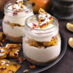 best no bake cheesecake jars, cheesecake in mason jars with barfi, burfi, ladoo, halwa, Indian sweets