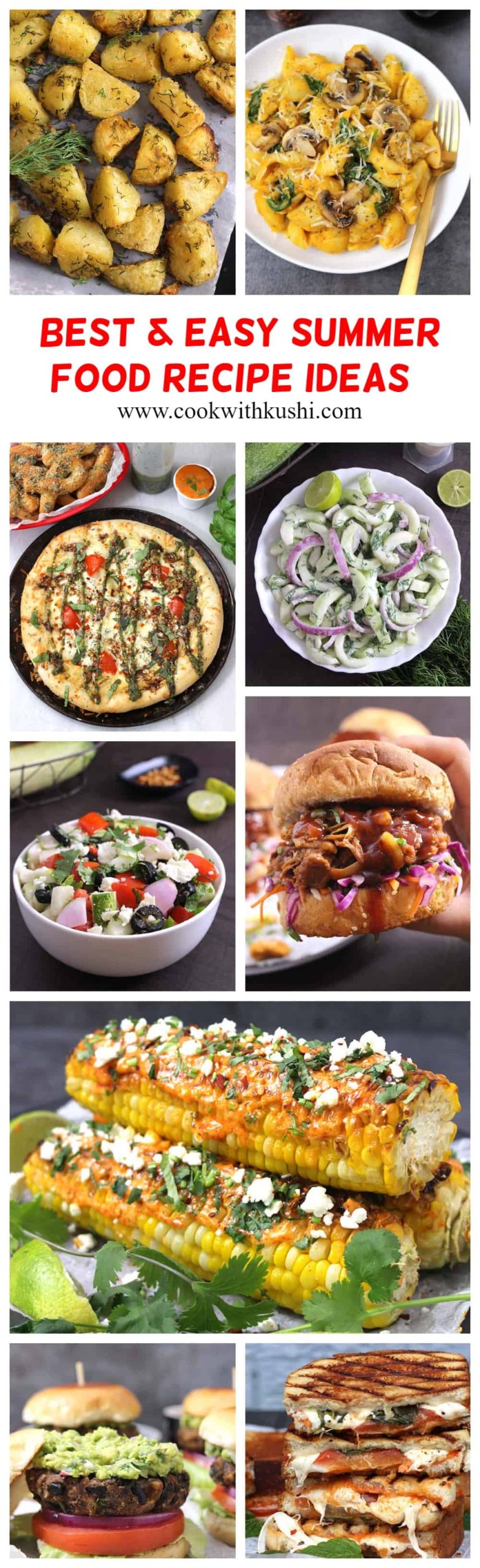 Best easy and healthy summer food recipes, summer dinner, summer meals,#bbq #grill #sidedish #appetizers #salads #desserts #vegan #instantpot #keto #drinks