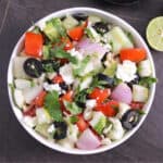 Easy Greek Salad (Horiatiki) | Mediterranean Salad | Fresh Summer Salad.