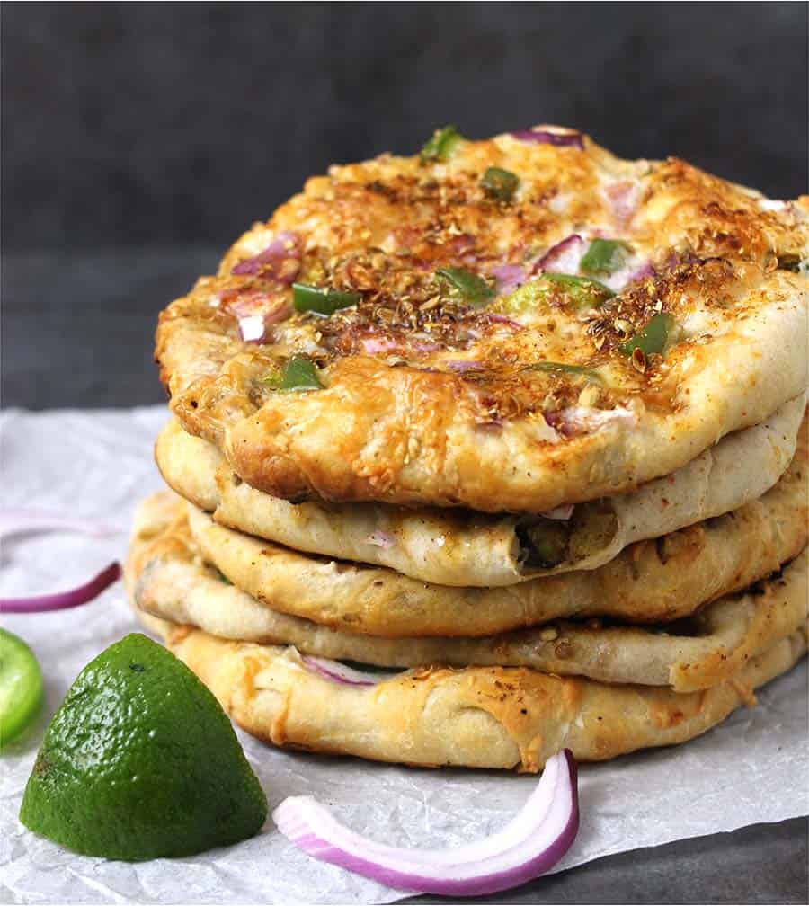 Amritsari Kulcha, #cheese #potato #Naan #punjabidishes indian street food #naancurry #roticurry #kulchachole