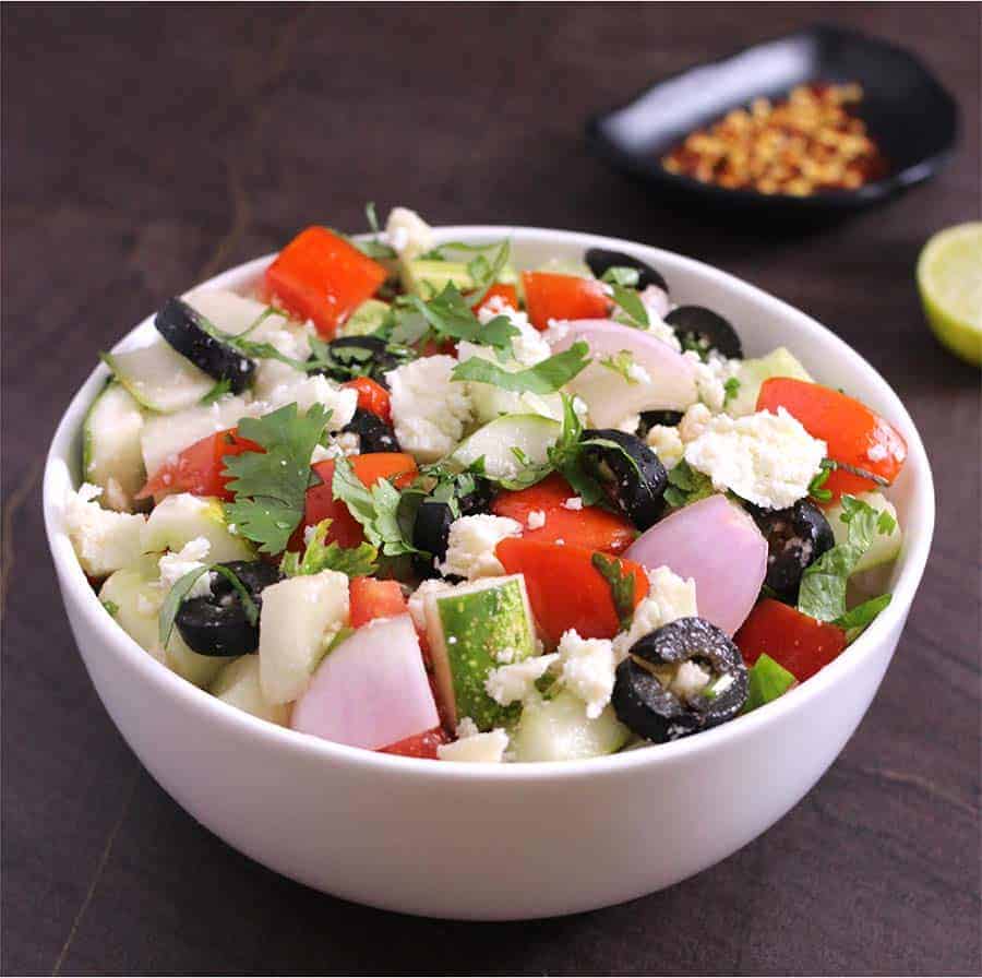 rainbow salad, cucumber tomato onion salad, summer food recipes, summer veggies or vegetables, no cooking, cookout recipes, quick and easy greek goddess salad recipes #salad #summer #summerveggies #summervegetables #healthyfood