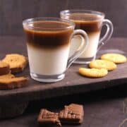 Disco Coffee, layered, dancing, swirling, triple layer, keto, dalgona, latte macchiato, foamy frothy coffee