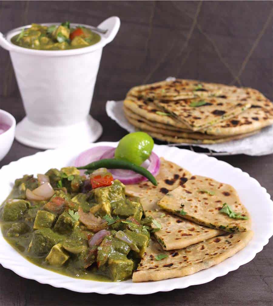 Paneer Paratha, Easy paneer recipes, stuffed paratha, indian lunch and dinner, protein-packed