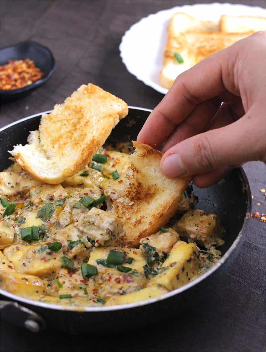 Paneer in butter garlic cream sauce recipe #paneer #starter #appetizer #tofu #Mushroom #chicken