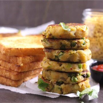 Crispy aloo tikki, leftover mashed potato patties, cutlet or cakes, chaat, burger, #indianfood #indianrecipes