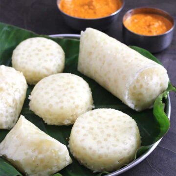 how to make sabudana idli, sago sabakki idli with red chutney, kotte kadubu, moode, Indian breakfast