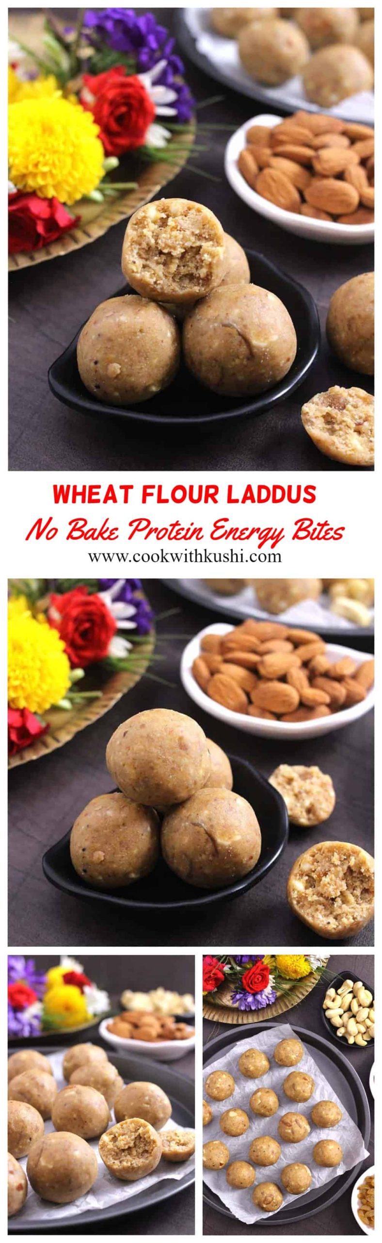 Atta Ladoo or Wheat Flour Laddu with Jaggery is a classic and rich, melt-in-mouth, and irresistibly delicious Indian sweet recipe that you should prepare during any festival or special occasion. #energybites #proteinbites #laddu #ladoo #mithai #indiansweets
