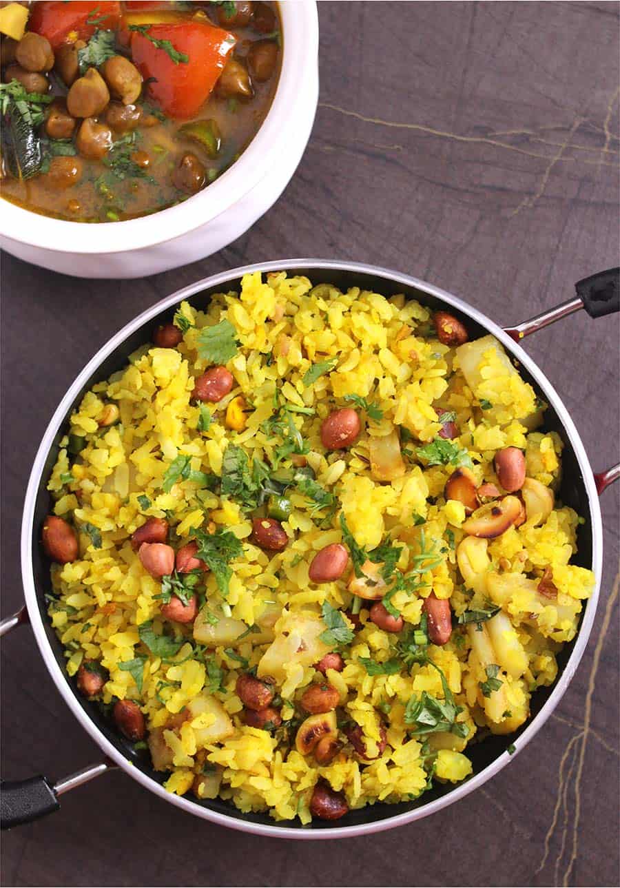 Batata Poha without onion, dadape pohe, upvas, falahar, fasting recipes, nagpur, maharastra, indore