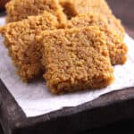 Best Indian coconut burfi with jaggery (thengai burfi, nariyal barfi).
