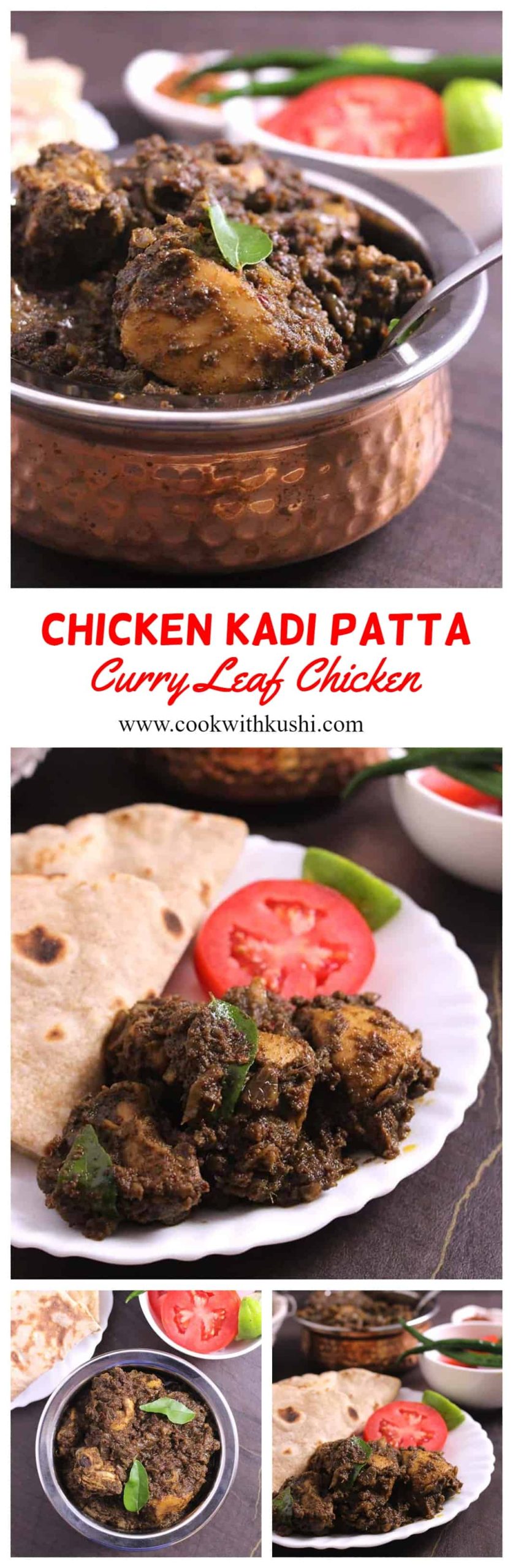 Chicken Kadi Patta is a delicious, spicy, and aromatic chicken dish from South Indian cuisine prepared using curry leaves, peppercorns, and a few fragrant spices. #chickencurry #chickenrecipes #dinnerideas #Indianrecipes