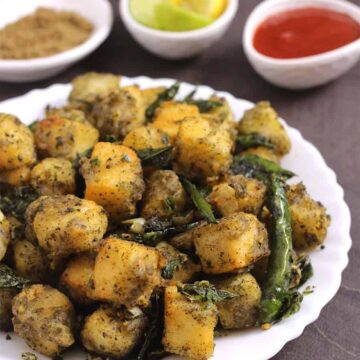 aneer pepper dry, kadi patta homemade easy recipes for Indian vegetarian lunch, dinner #paneer