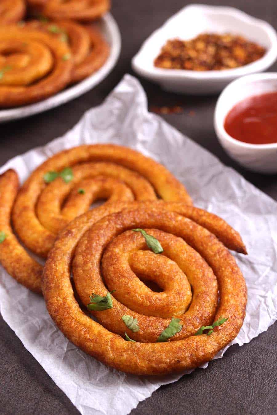 Crispy Spiral French Fries, mashed potato fries, finger chips, tornado or curly fries #potatoes
