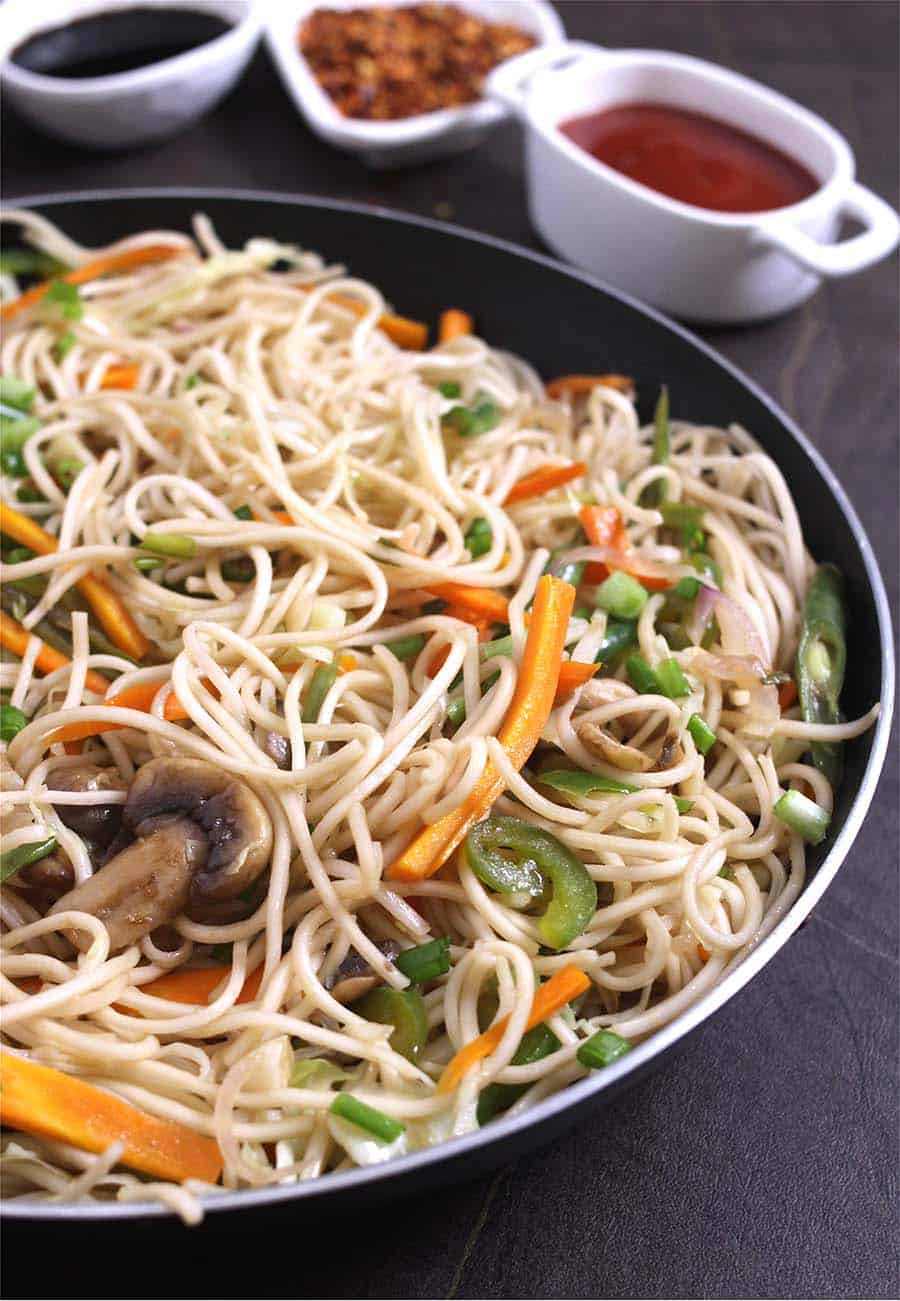 vegan, vegetarian noodles recipe, eat rainbow, how to make healthy noodles at home. Chinese recipes