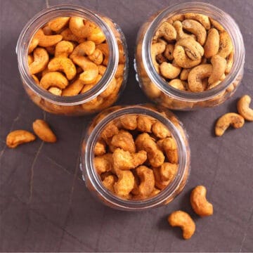 Roasted Cashews, Masala Kaju with 3 flavors Best snack, gift box ideas for Diwali and Christmas.