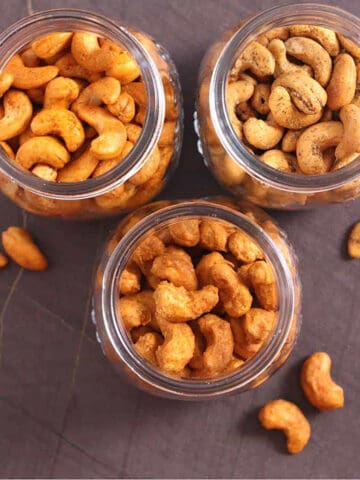 Roasted Cashews, Masala Kaju with 3 different flavors, best and healthy snack
