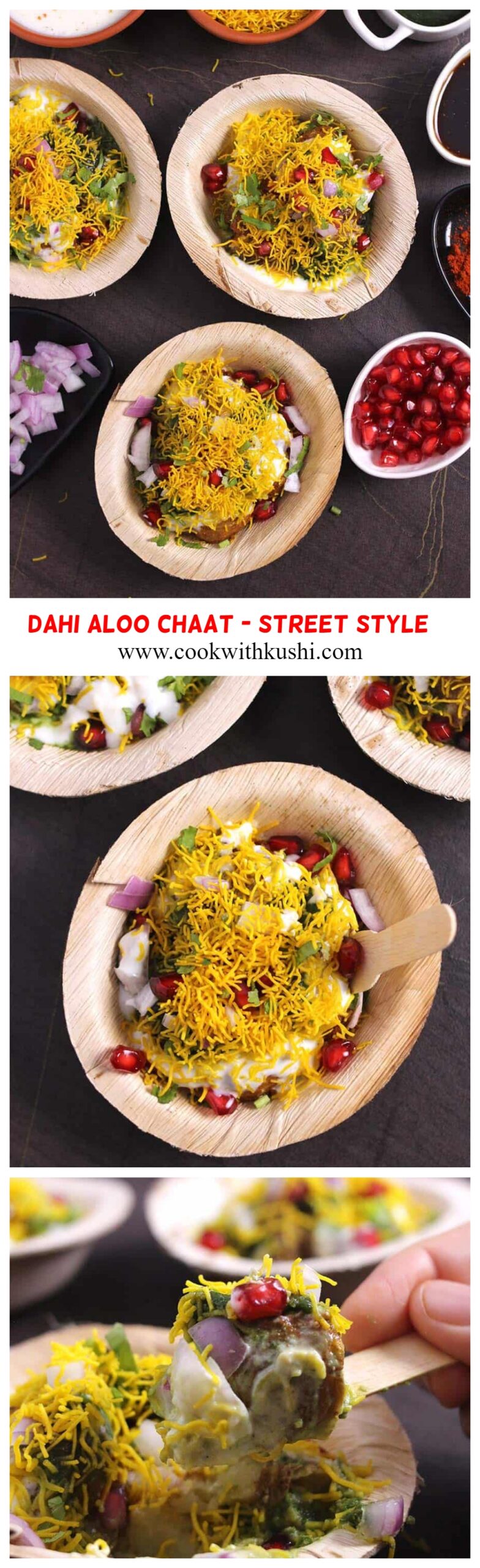 Popular India street style dahi aloo chaat #indiansnacks #chaat