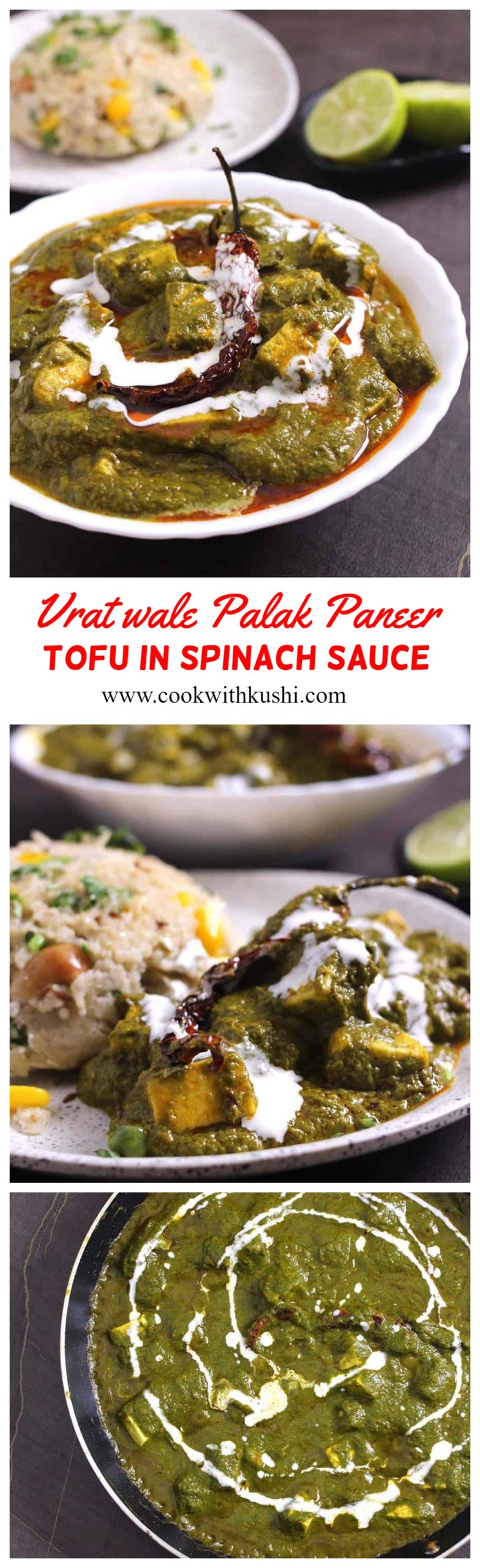 No Onion No Garlic Palak Paneer Curry or Masala is a creamy and flavorful, healthy and delicious recipe that is one of the best options for your vegetarian, gluten-free lunch or dinner. #palakpaneer #vratwale #saagpaneer #paneerrecipes 