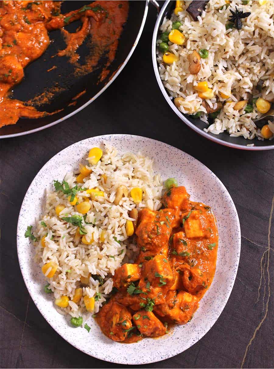 how to make jain style paneer curry. paneer sabzi (sabji) for naan, roti, chapati, steamed rice