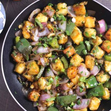 How to make easy paneer chilli? spicy paneer appetizer, starter, side dish recipe #vegetarian #indian