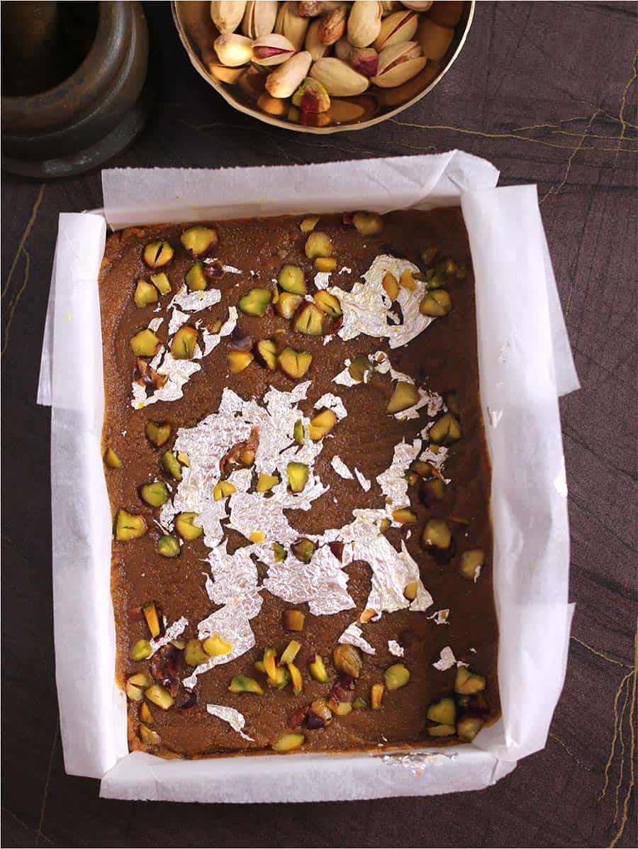 Make ahead desserts, sweet, mohan thal, gift or mithai box ideas for diwali, navratri, special occasion. 