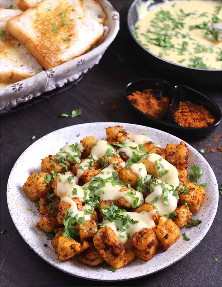 piri piri paneer fries, cheese sauce at home for fries, french fries, party food, diwali recipes 