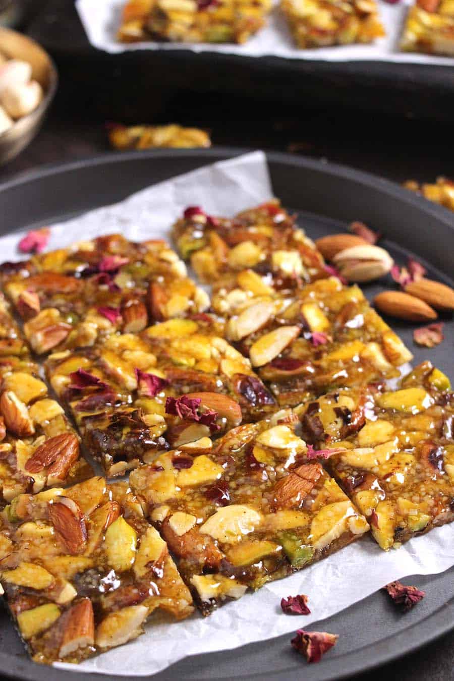 shenga chikki, traditional sweets, nutty nougat, north indian sweets recipes, high calorie snack