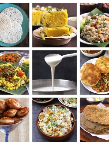 Healthy, quick, easy best Indian vegetarian breakfast recipes. north south Indian food ideas