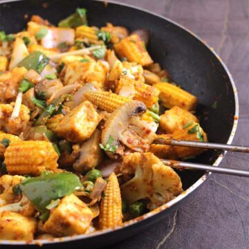 How to make veg kadai, kadai paneer, mushroom kadai, vegetable kadai, indian dinner recipes #paneer