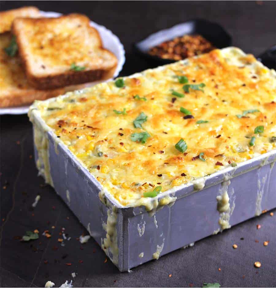 old fashioned traditional cheesy creamed corn recipe, quick side dish for christmas dinner #dip 