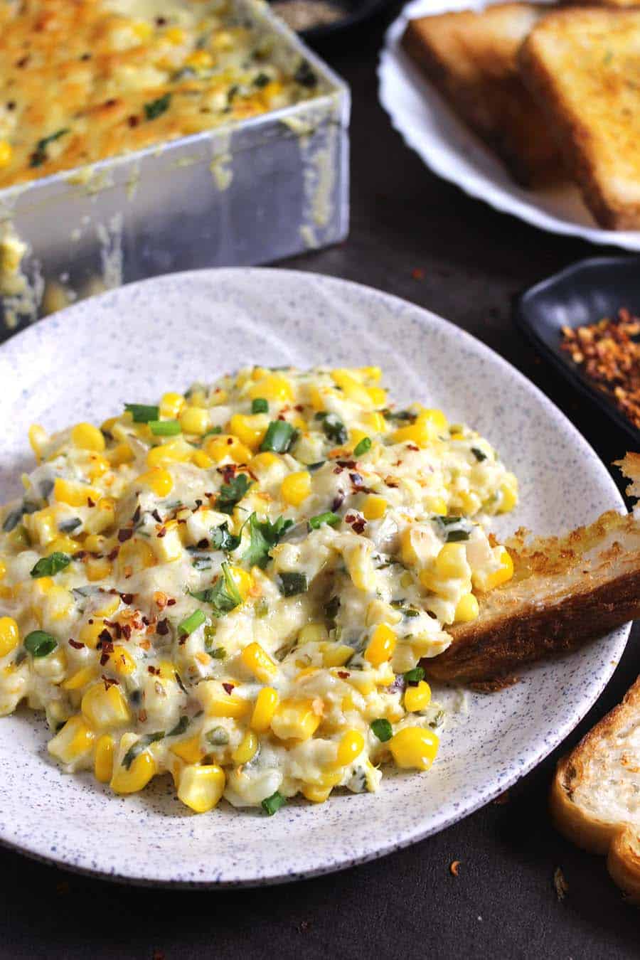 buttered southern homestyle creamed corn with or without cream cheese, milk, cream #corn #freshcorn