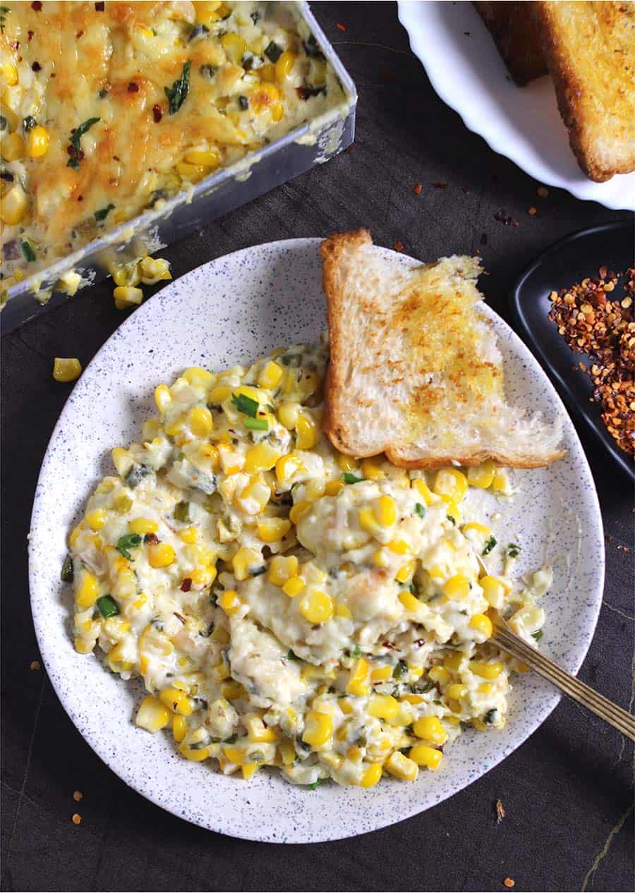 buttered southern homestyle creamed corn with or without cream cheese, milk, cream #corn #freshcorn