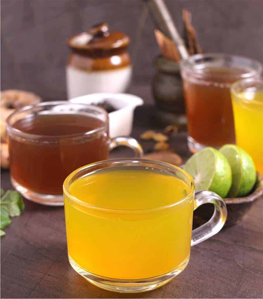 Homemade immunity booster drink recipe, how to make Indian kadha drink, herbal drink, winter recipes